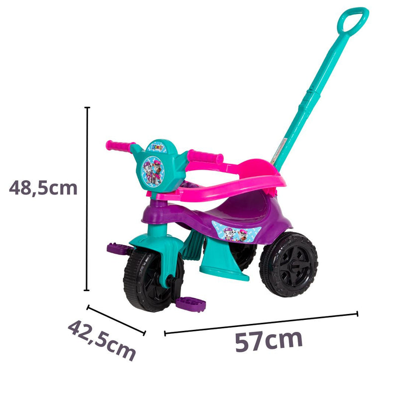 Brinquedo Carrinho de Passeio Pedal Infantil Kemotoca Baby Dog Roxo Feminino Triciclo Kendy