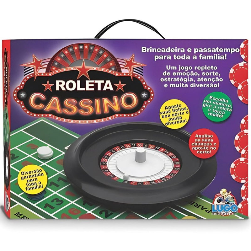 Brinquedo Roleta Cassino Diversão Família Jogo Tabuleiro Fichas Lugo Briquedos