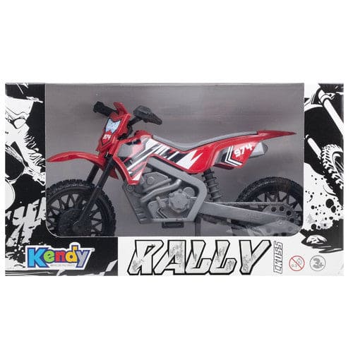 Brinquedo de Moto Rally Cross Azul Vermelho Verde e Laranja Infantil Motinha Masculino Menino Kendy