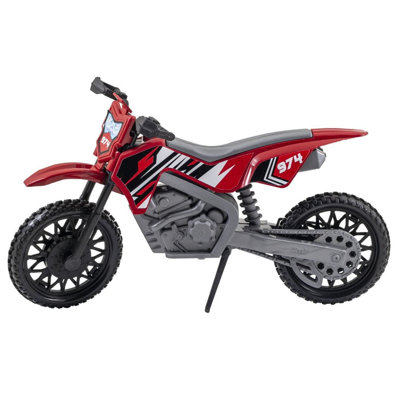 Brinquedo de Moto Rally Cross Azul Vermelho Verde e Laranja Infantil Motinha Masculino Menino Kendy