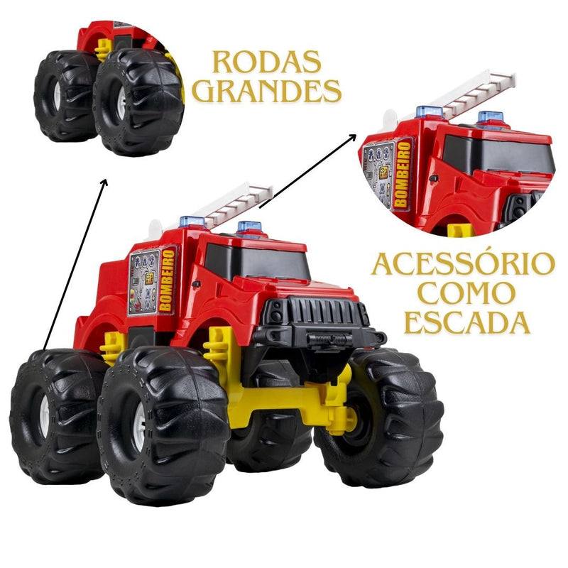 Brinquedo Carrinho de Bombeiro Extreme Carro Caminhão Masculino Infantil Kendy