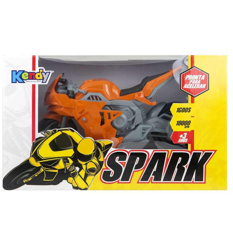 Brinquedo de Moto Spark Verde Vermelho Laranja Azul Masculino Infantil Kendy