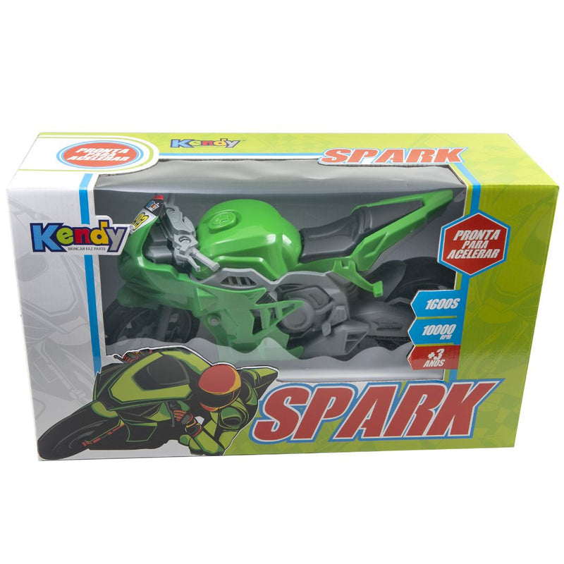 Brinquedo de Moto Spark Verde Vermelho Laranja Azul Masculino Infantil Kendy