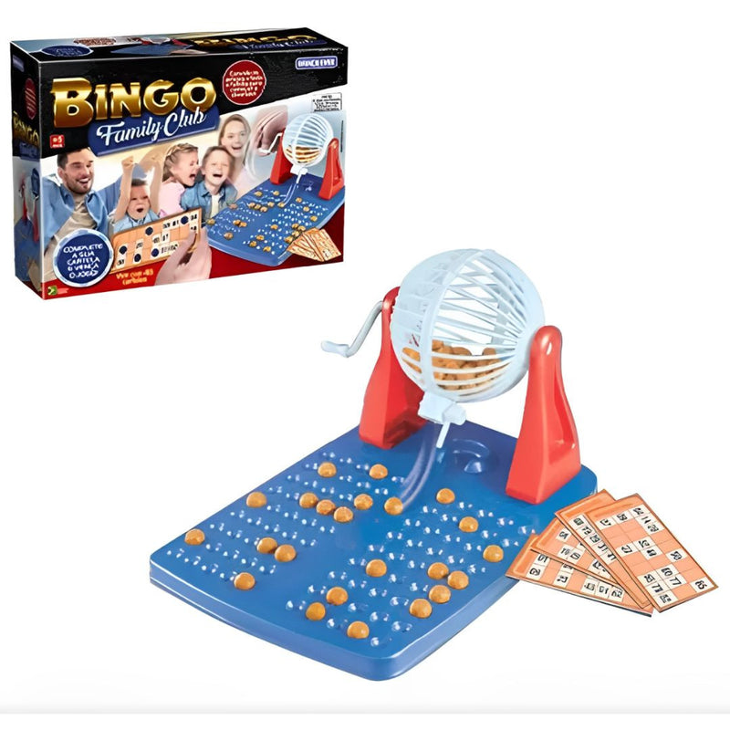 Brinquedo Bingo Family Club Jogos Tabuleiro Cartela Globo Bolinhas Diversão Familia Brinquemix