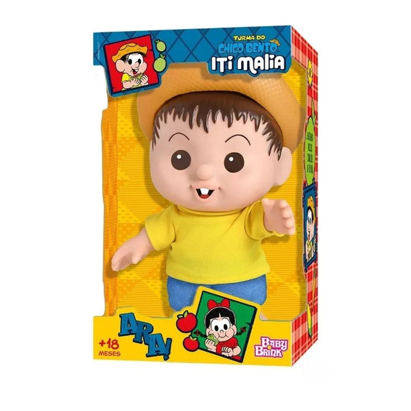 Boneco Chico Bento Brinquedo Iti Malia Vinil Menino Infantil Turma da Mônica Baby Blink