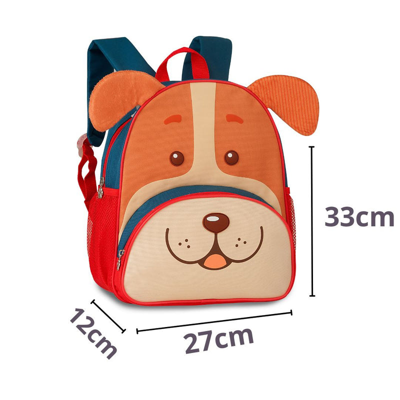 Kit Mochila de Costas Cachorrinho Laranja Lancheira Térmica Duas Alças Escolar Infantil Clio