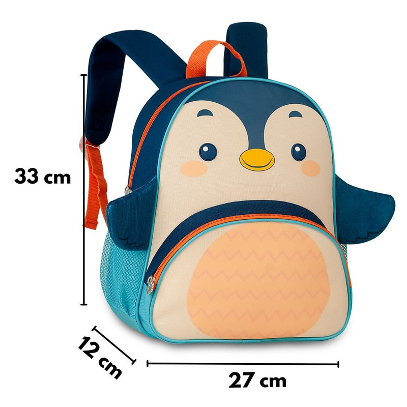 Mochila de Costas Mala Bolsa Tubarão Pinguim PIntinho Escolar Infantil Masculino Clio