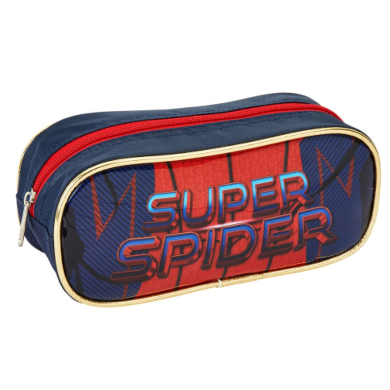 Estojo Simples Infantil Super Spider Aranha Dourada Escolar Masculino Seanite