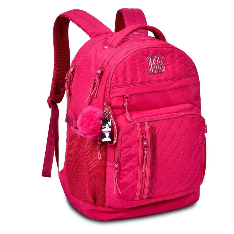 Mochila de Costas Mala Bolsa Rebecca Bonbon Preto Rosa Lillás Fashion Meninas Clio