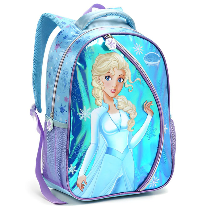 Kit Mochila de Costas Infantil Princesa do Gelo Frozen Mala Bolsa Lancheira Térmica Estojo com Dois Compartimentos Escolar Seanite