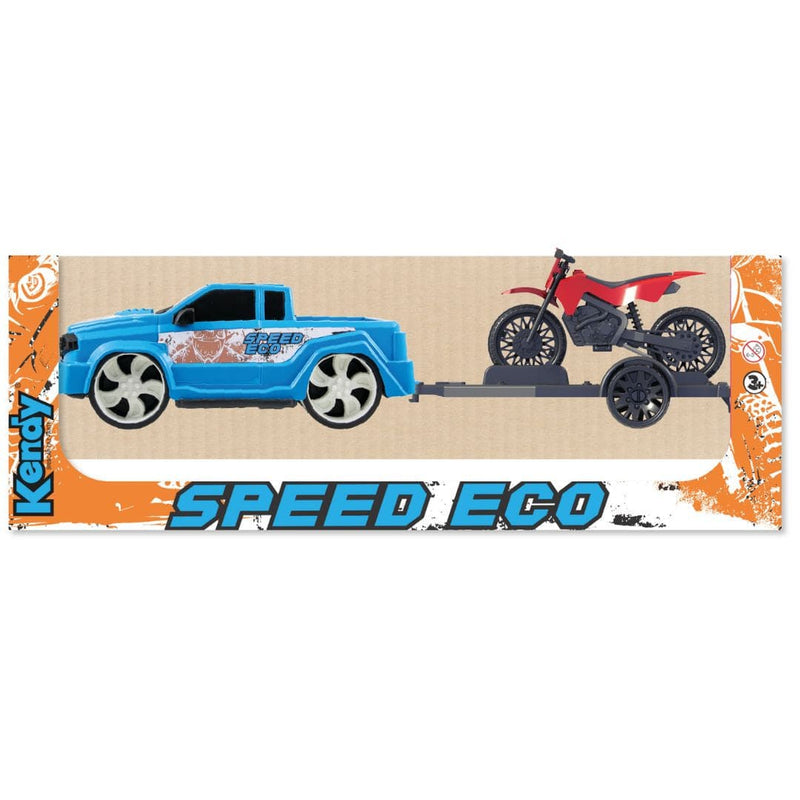 Brinquedo de Carrinho Speed Eco Carro Carretinha Moto de Trilha Infantil Menino Msculino Kendy