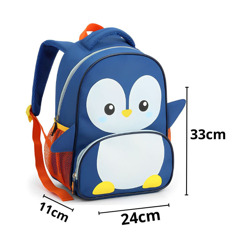 Kit Mochila de Costas Pinguim Infantil Lancheira Térmica Bolsa Escolar Seanite