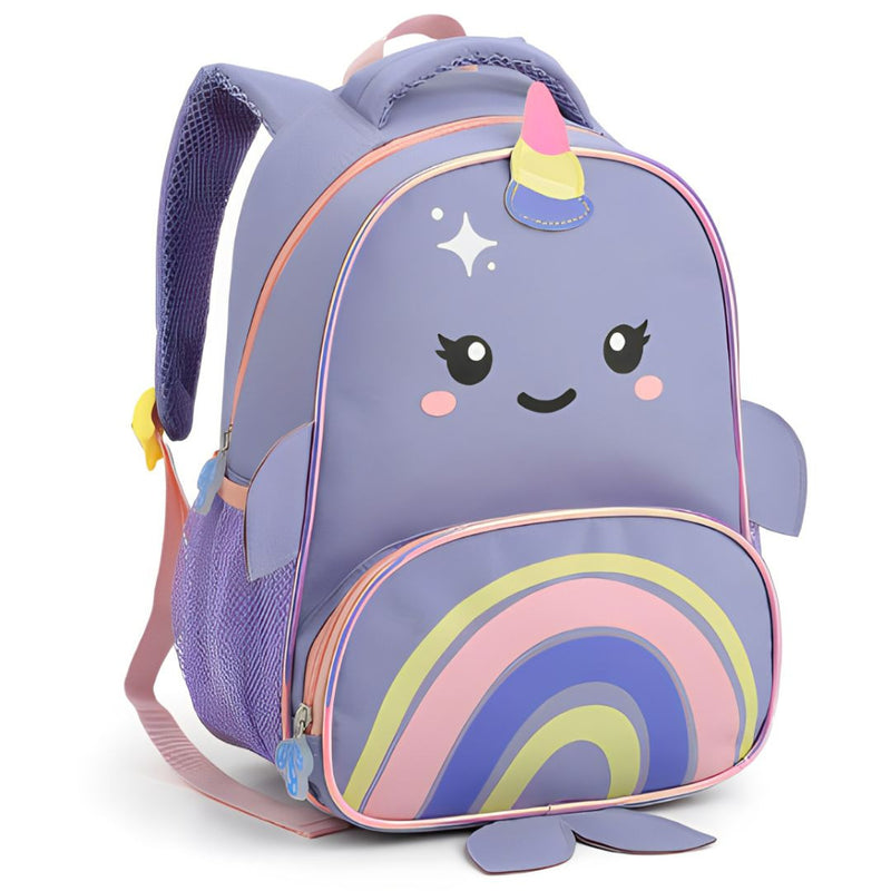 Kit Mochila de Costas Baleia Infantil Lancheira Térmica Bolsa Escolar Seanite