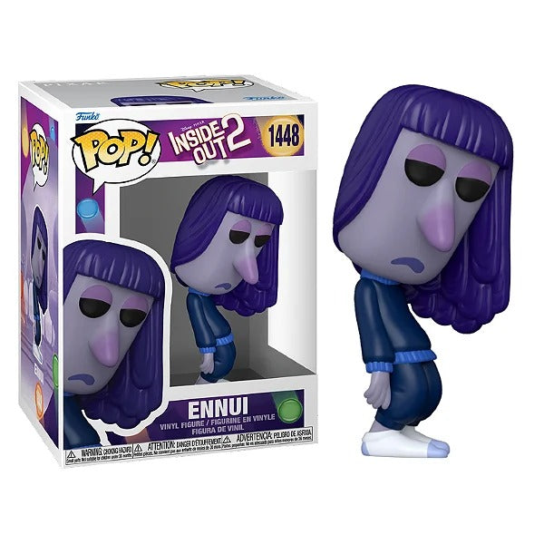 Boneco Funko POP Tédio Disney Filme Divertidamente Divertida Mente Ennui Inside Out 2 Brinquedo Colecionável Presente Coleção Colecionável Criança