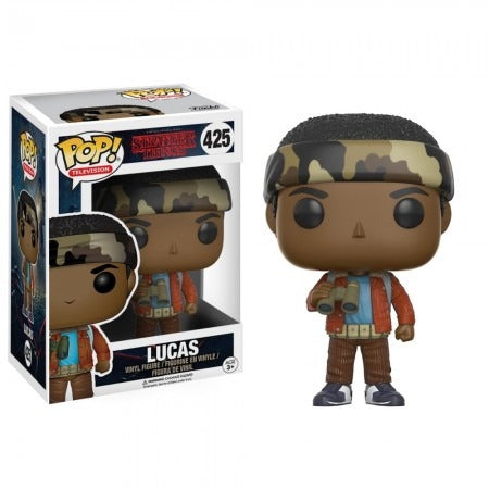 Funko Pop Lucas 425 Stranger Things Hawkins Série Netflix Temporadas Colecionável Presente Coleção Criança