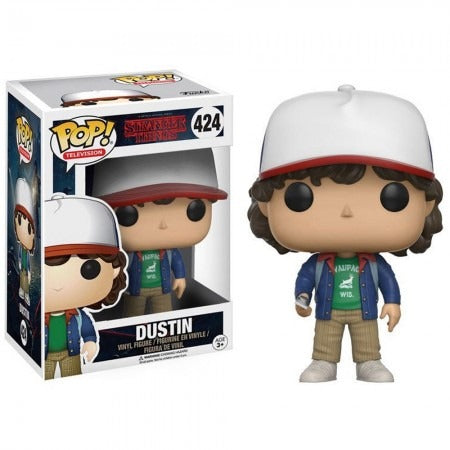 Funko Pop Dustin 424 Stranger Things Hawkins Série Netflix Temporadas Colecionável Presente Coleção Criança