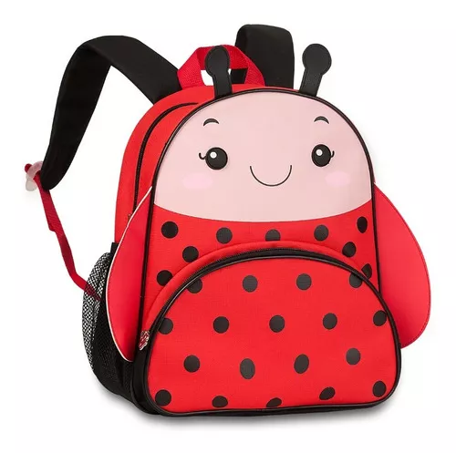 Mochila Bolsa Mala Infantil Menina Lancheira Costas Escolar Joaninha Borboleta Raposinha - Megalonania