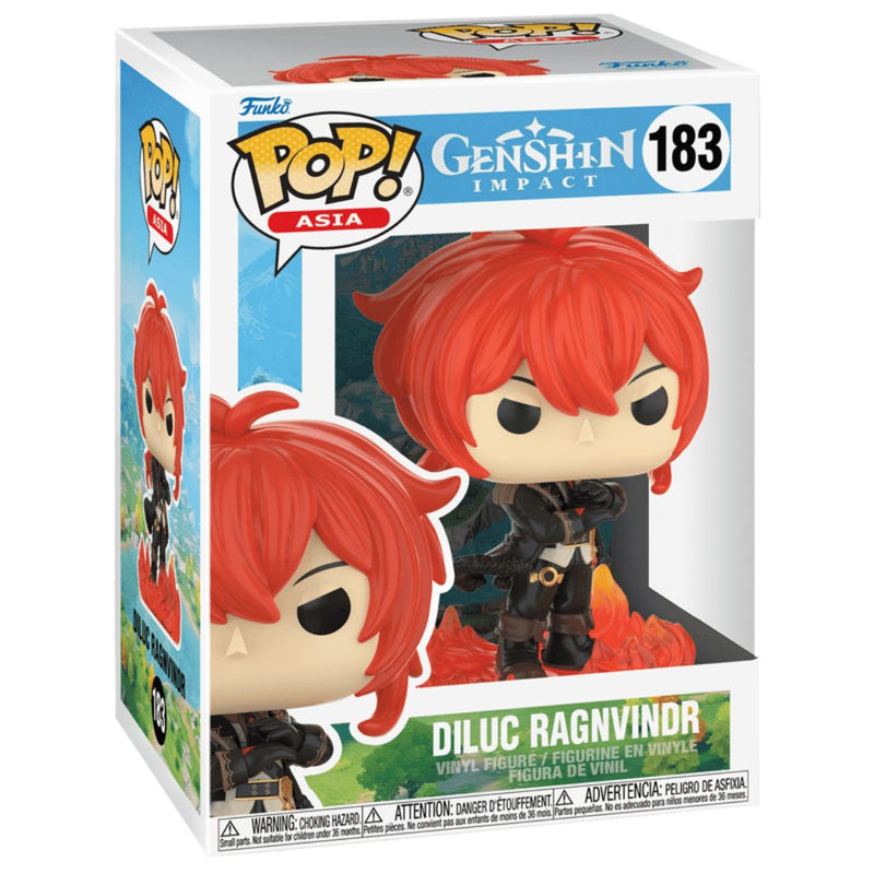 Boneco Funko Pop GENSHIN IMPACT S2 DILUC RAGNVINDR 183 Brinquedo Colecionável Genshin miHoYo Presente Criança