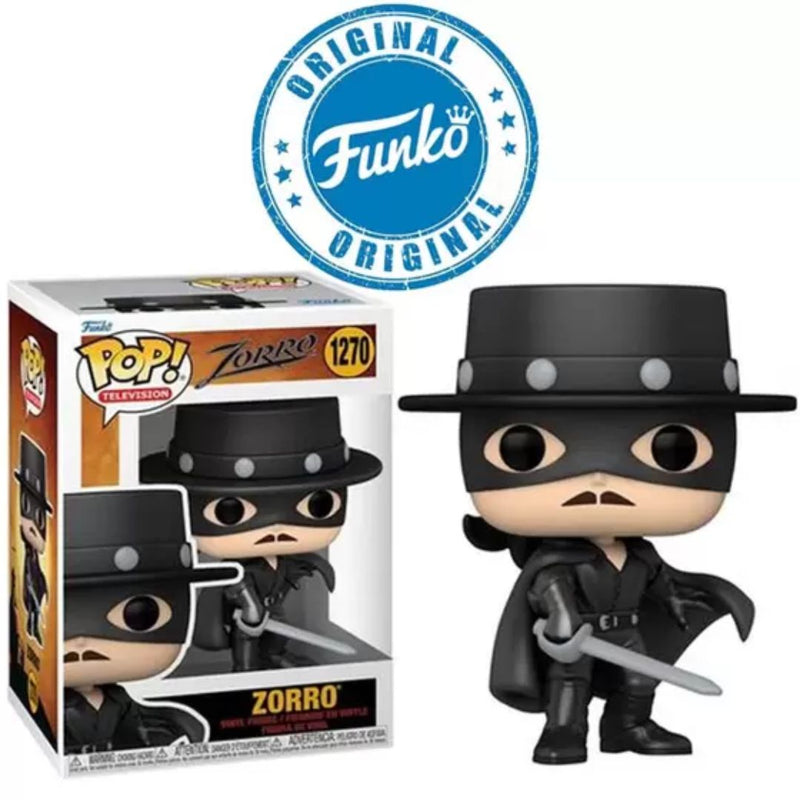 Boneco Funko Pop Zorro 1270 Brinquedo Don Diego The Masked Zorro Brinquedo Presente Coleção Criança Colecionável