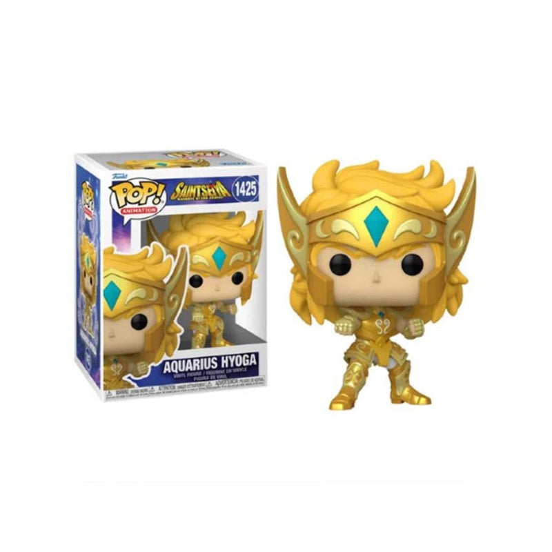 Boneco Funko Pop SAINT SEIYA GOLD AQUARIUS HYOGA 1425 Cavaleiros do Zodíaco Brinquedo Coleção Presente Colecionável