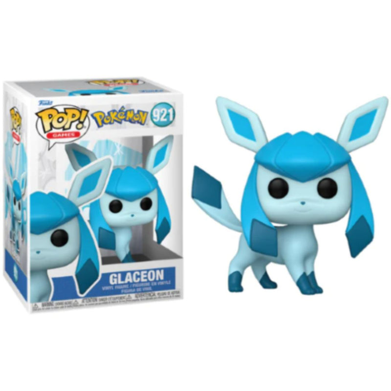 Boneco Funko POP! POKEMON S7 GLACEON 921 Brinquedo Pokémon Evolução Eevee Gelo Coleção Presente Colecionável