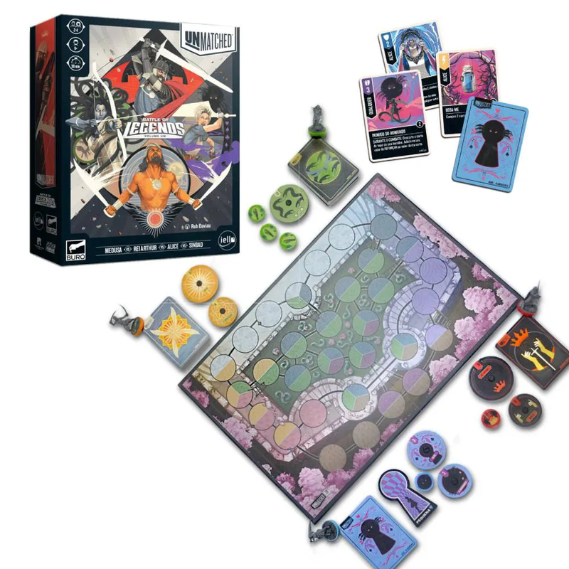 Unmatched: Battle of Legends Volume Um - Jogo de Combate, Jogo de Miniaturas até 4 jogadores, Jogos de Tabuleiro, Board Games Buro